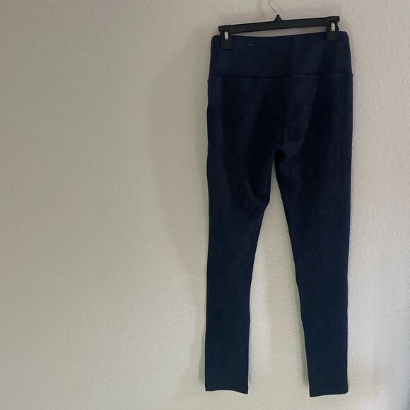 J Mclaughlin Blue Suede Tight Pants Small - Picture 1 of 5